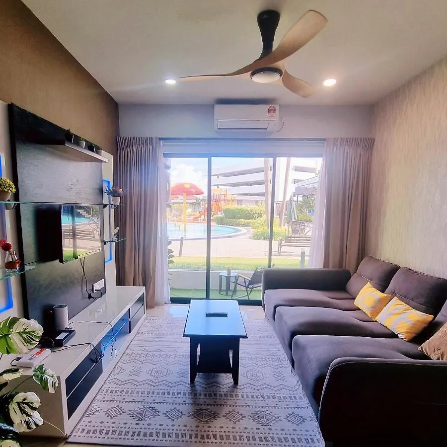 Cozy Poolside Waterpark Manhattan Homestay Ipoh City3Room Netflix
